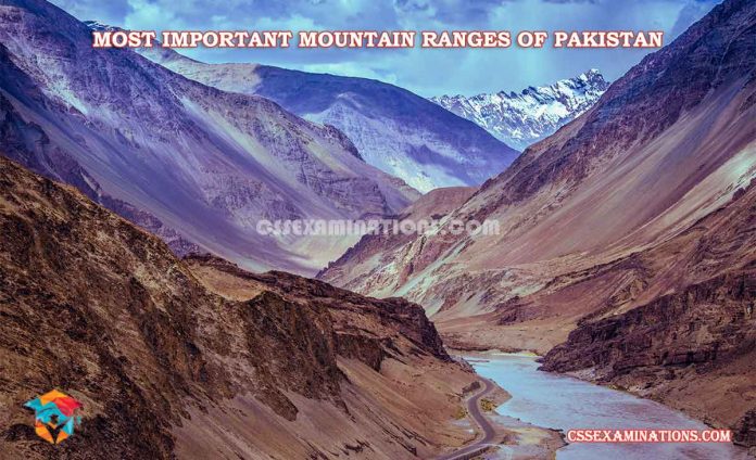 There are three mountain ranges of Pakistan. Northern Mountains (Himalayas and Karakoram), North - Western Mountains and Western Mountains.